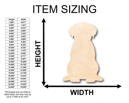 Unfinished Wood Puppy Dog Shape - Craft - up to 46" DIY