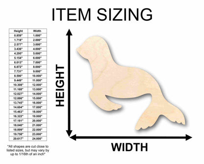Unfinished Wood Seal Silhouette - Craft- up to 46" DIY