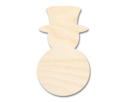 Unfinished Wood Tophat Snowman Shape - Craft - up to 46" DIY
