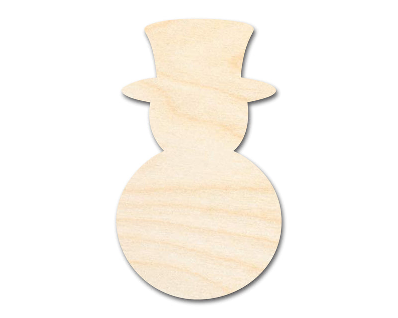 Unfinished Wood Tophat Snowman Shape - Craft - up to 46" DIY