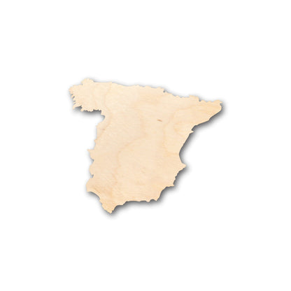 Unfinished Wood Spain Country Shape - Craft - up to 46" DIY
