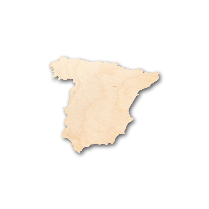 Unfinished Wood Spain Country Shape - Craft - up to 46" DIY