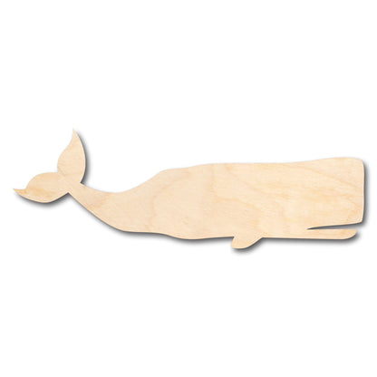 Unfinished Wood Sperm Whale Shape - Craft - up to 46" DIY