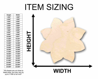 Unfinished Wood Sunflower Petals Silhouette - Craft- up to 46" DIY