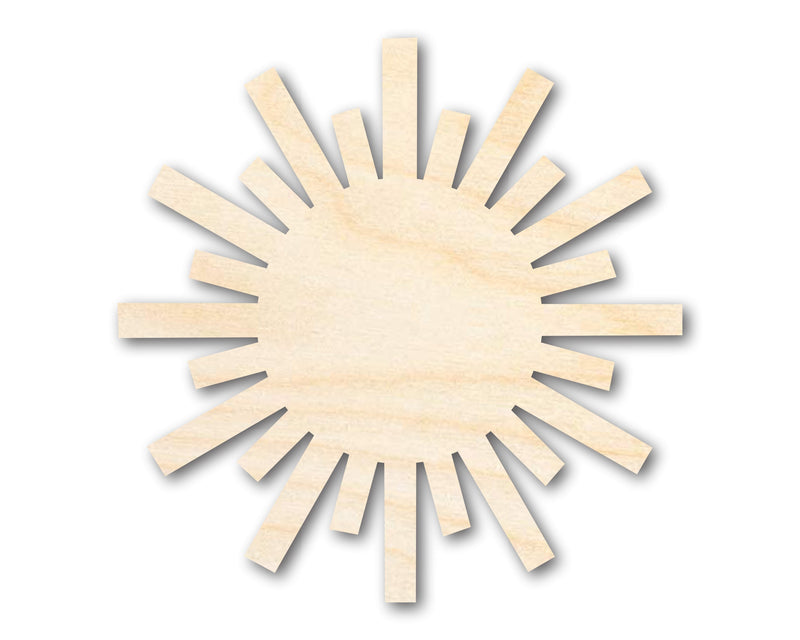 Unfinished Wood Paper Sun Shape | Summer Craft Cutout | up to 46" DIY