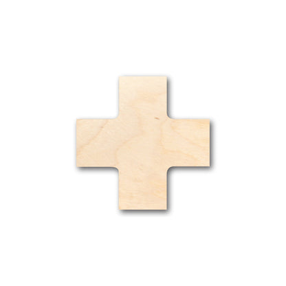 Unfinished Wood Swiss Cross Shape - Craft - up to 46" DIY