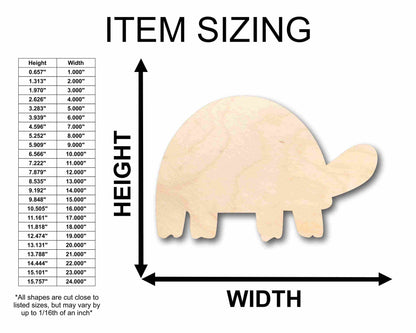 Unfinished Wood Tortoise Silhouette - Craft- up to 46" DIY