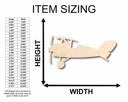 Unfinished Wood Toy Plane Silhouette - Craft- up to 46" DIY