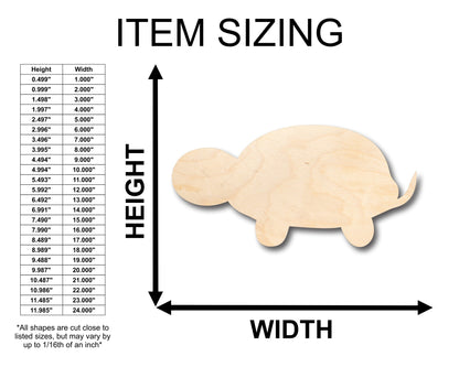 Unfinished Wood Cute Turtle Shape - Craft - up to 46" DIY