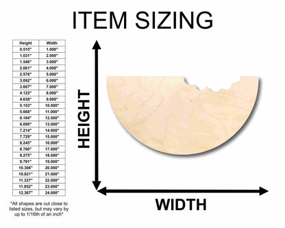 Unfinished Wood Watermelon Slice with Bite Silhouette - Craft- up to 46" DIY