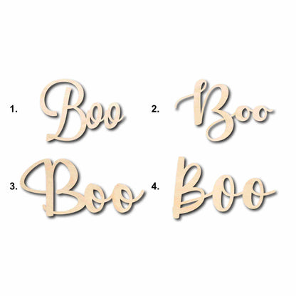 Boo Sign Unfinished Wood Cutout Home Decor DIY