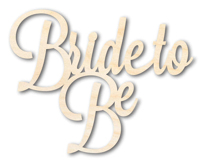 Unfinished Wood Bride to Be Shape - DIY Wedding Craft - up to 46"
