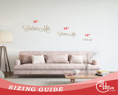 Unfinished Wood Future Mrs Shape - DIY Wedding Craft - up to 46"