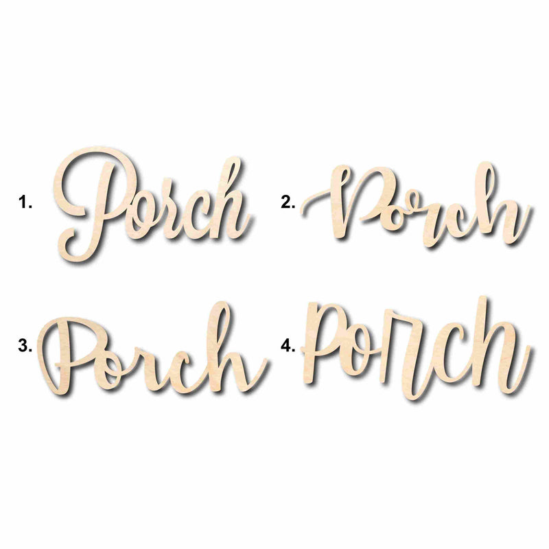 Porch Sign Unfinished Wood Cutout Home Decor DIY
