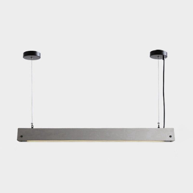 DecorBites™ Rectangular LED Pendant Light - Cement Grey Island Hanging for Dining Room - Simplicity in Design