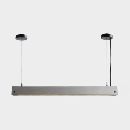 DecorBites™ Rectangular LED Pendant Light - Cement Grey Island Hanging for Dining Room - Simplicity in Design