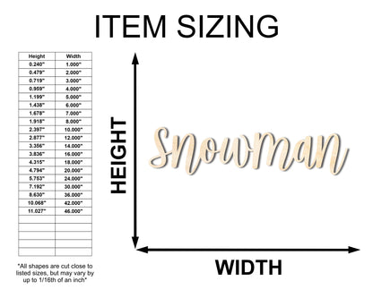 Snowman Sign Unfinished Wood Cutout Home Decor DIY