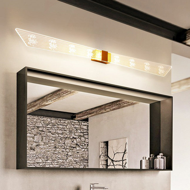 DecorBites™ Modern Gold LED Vanity Sconce Light for Bathroom - Acrylic Geometric Wall Lighting Idea