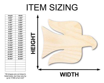 Unfinished Wood Eagle Totem Shape - Craft - up to 46"