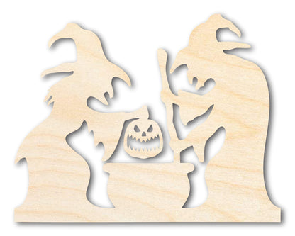 Unfinished Wood Witches Brewing Scene Shape - Craft - up to 46"