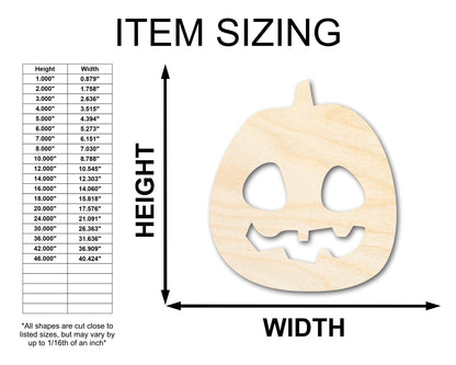 Unfinished Wood Carved Pumpkin Shape - Craft - up to 46"