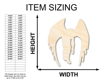 Unfinished Wood Mothman Shape - Craft - up to 46"