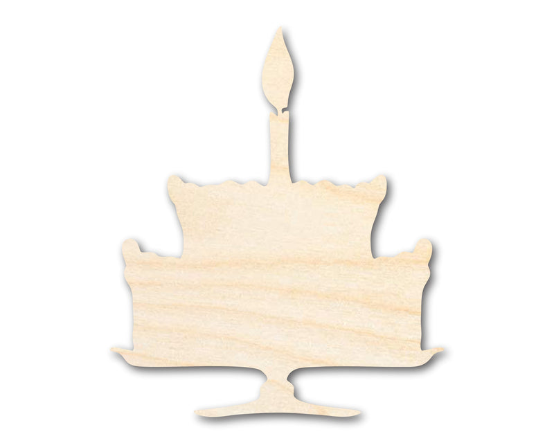 Unfinished Wood Party Cake Shape - Craft - up to 46"