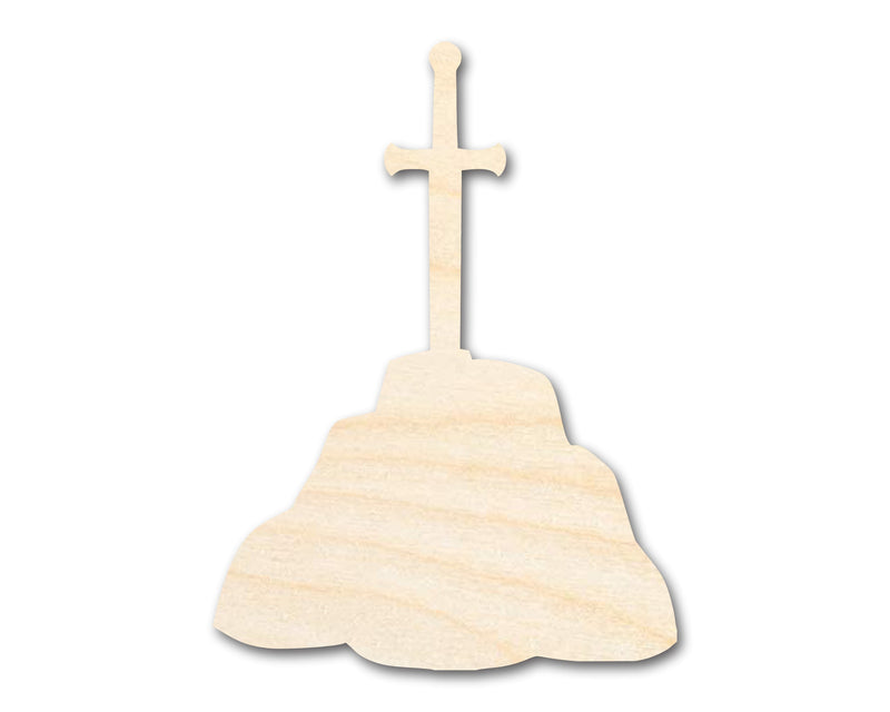 Unfinished Wood Sword in Stone Shape - Craft - up to 46"