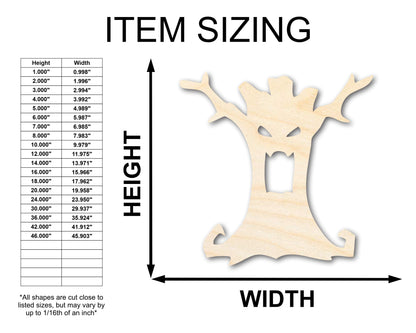 Unfinished Wood Scary Tree Shape - Craft - up to 46"