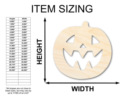 Unfinished Wood Jack-O-Lantern Shape | Craft Cutout | up to 46" DIY