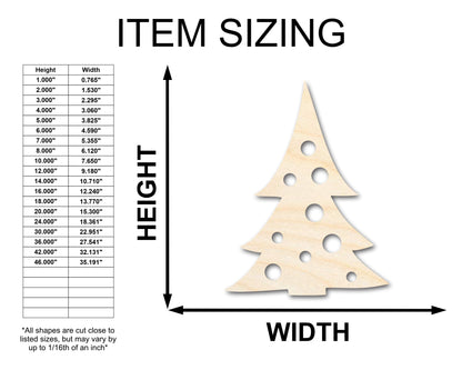 Unfinished Wood Christmas Tree Shape | Craft Cutout | up to 46" DIY