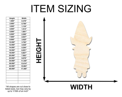 Unfinished Wood Santa Elf Shape - Craft - up to 46"