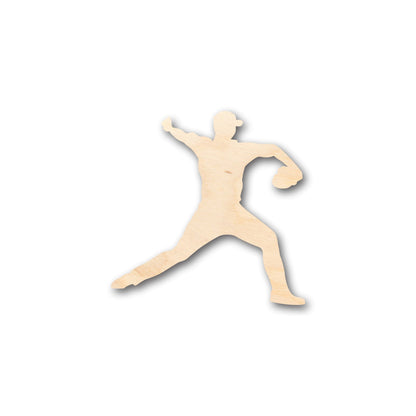 Unfinished Wood Baseball Pitcher Shape - Craft - up to 46" DIY