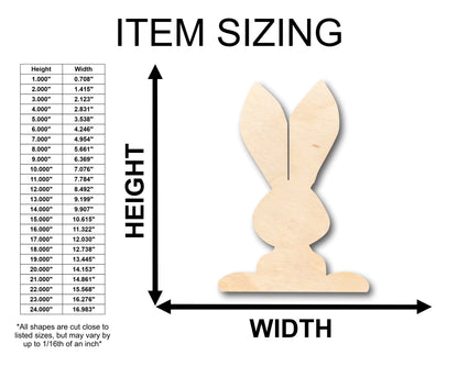 Unfinished Wood Bunny Shape - Craft - up to 46" DIY
