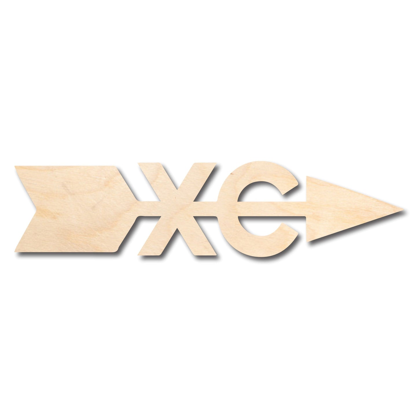 Unfinished Wood Cross Country XC Shape - Craft - up to 46" DIY