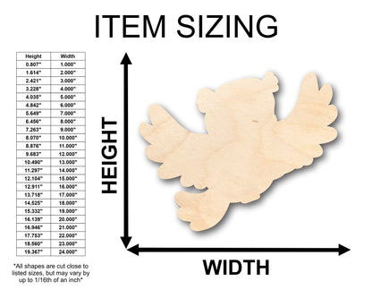 Unfinished Wood Cute Bird Shape - Craft - up to 46" DIY