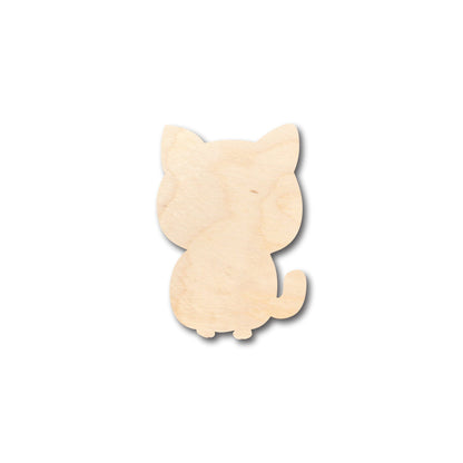 Unfinished Wood Cute Cat Shape - Craft - up to 46" DIY