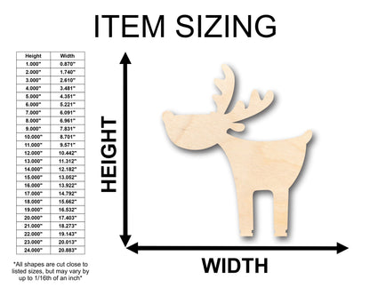 Unfinished Wood Cute Deer Moose Shape - Craft - up to 46" DIY