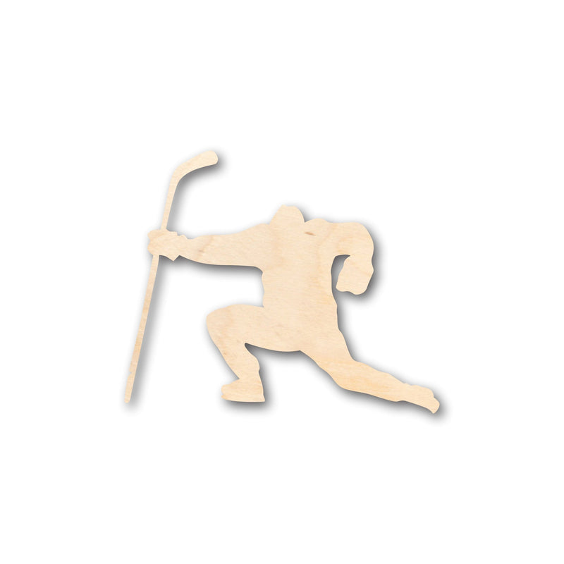 Unfinished Wood Hockey Player Shape - Craft - up to 46" DIY