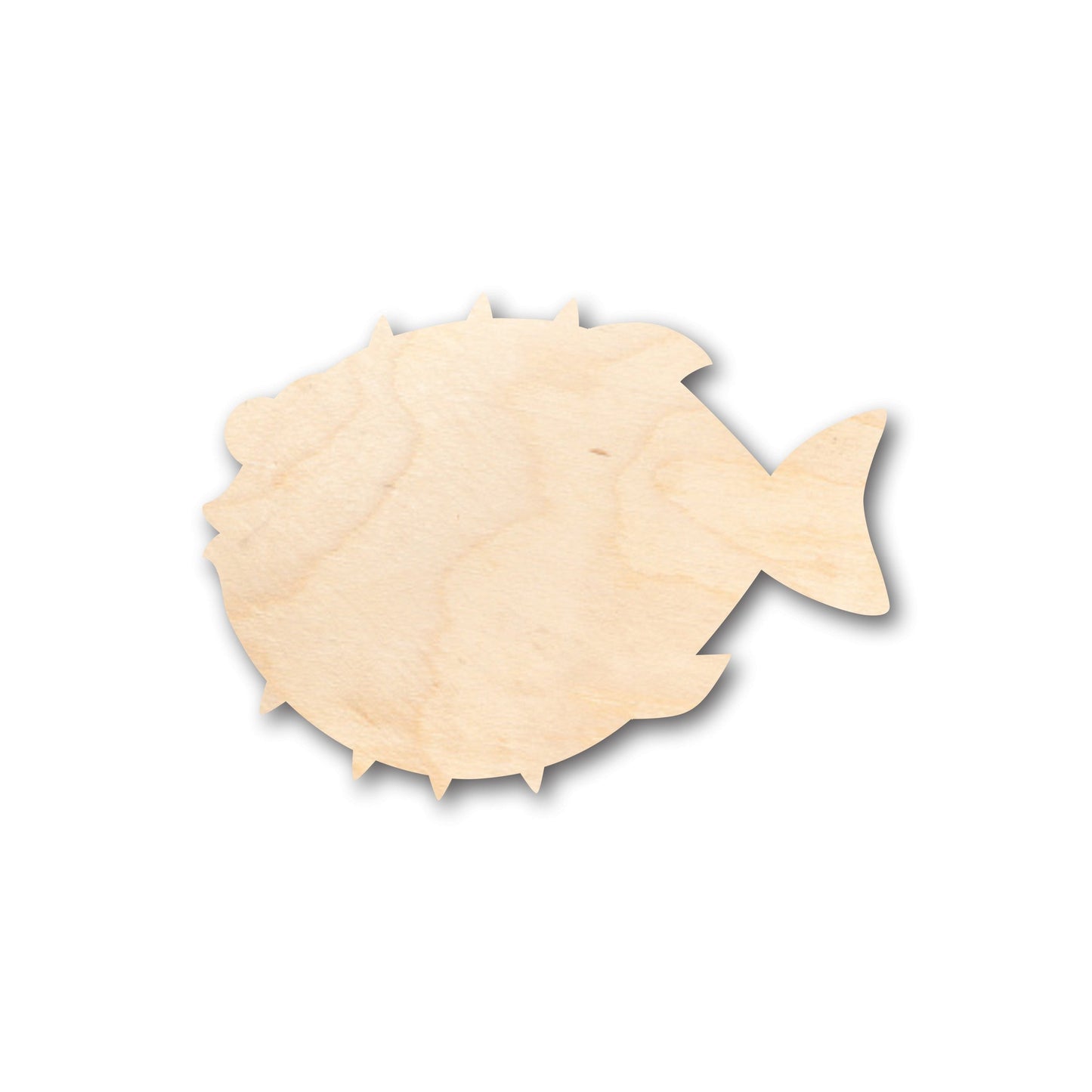 Unfinished Wood Puffer Fish Shape - Craft - up to 46" DIY