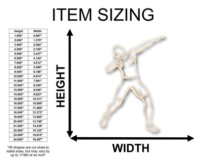 Unfinished Wood Track Thrower Shot Put Shape - Craft - up to 46" DIY