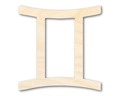 Unfinished Wood Gemini Sign Shape - Zodiac Craft - up to 46"