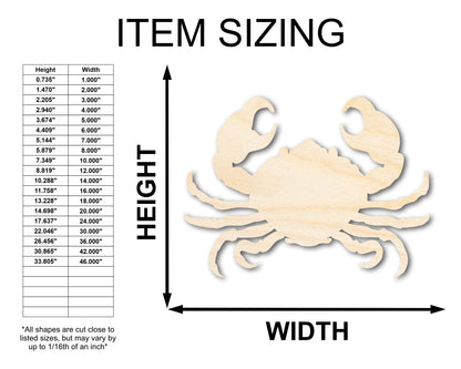 Unfinished Wood Cancer Crab Shape - Zodiac Craft - up to 46"