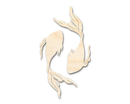 Unfinished Wood Pisces Fish Shape - Zodiac Craft - up to 46"