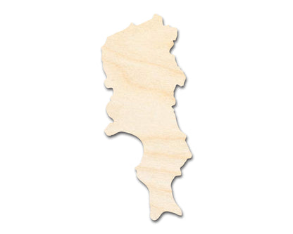 Unfinished Wood Sal Island Shape - Cabo Verde Craft - up to 46" DIY