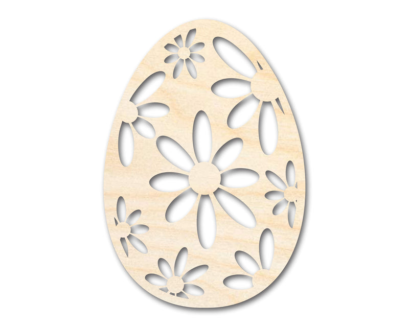 Unfinished Wood Daisy Egg Shape - Easter Craft - up to 46" DIY