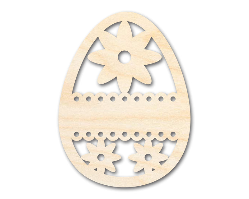 Unfinished Wood Lace Flower Egg Shape - Easter Craft - up to 46" DIY