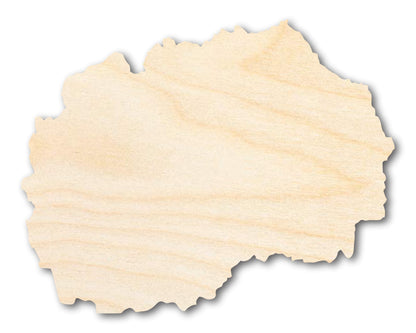 Unfinished Wood North Macedonia Shape - Balkans Craft - up to 46" DIY