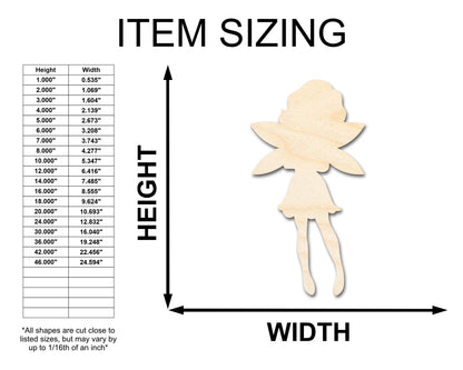 Unfinished Wood Fairy Shape | Craft Cutout | up to 46" DIY