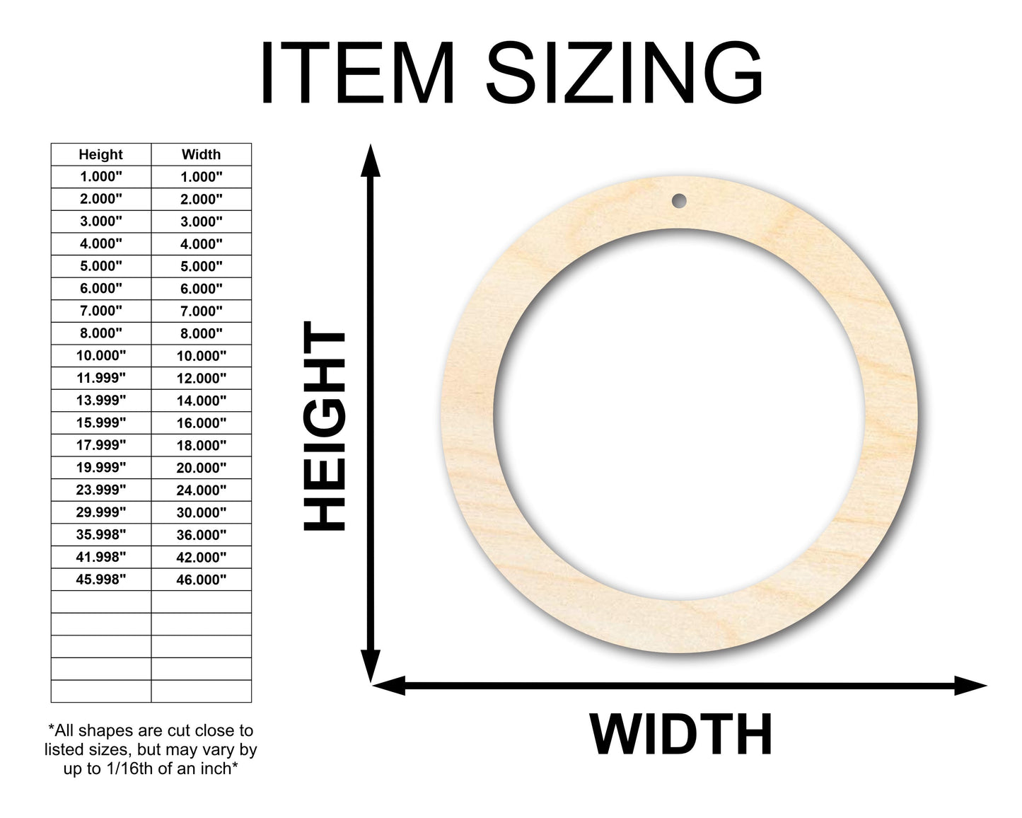 Unfinished Wood Hoop Earring Blank Pair - DIY Jewelry Craft - Available in 1" to 3"